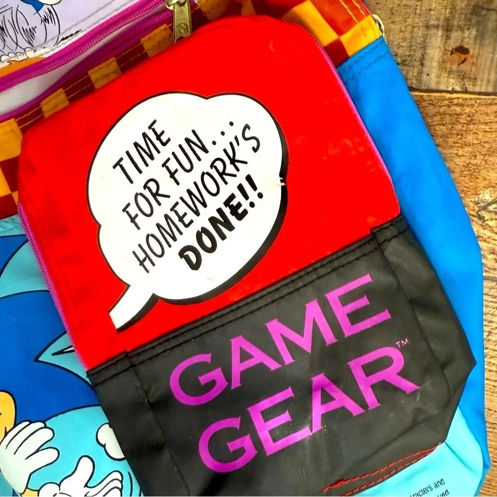 Rare Vintage 1994 Sonic the Hedgehog Game Gear 16” Youth Backpack